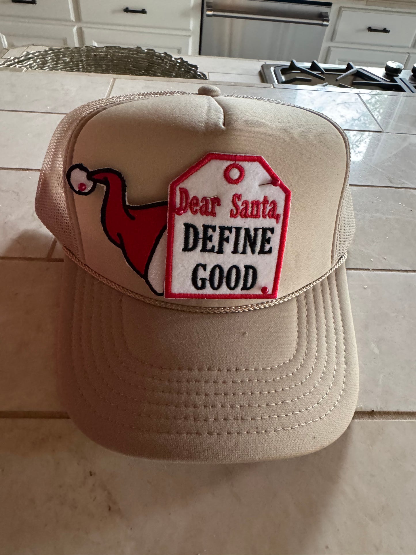 Dear Santa Define Good Trucker Hat
