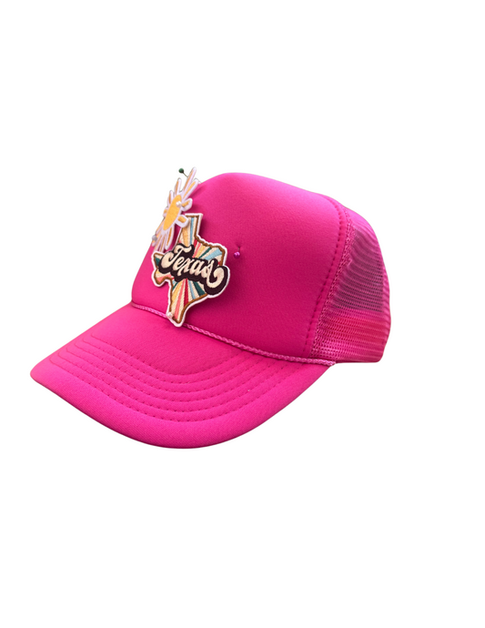 Hot Pink Texas Sun Foam Trucker Hat