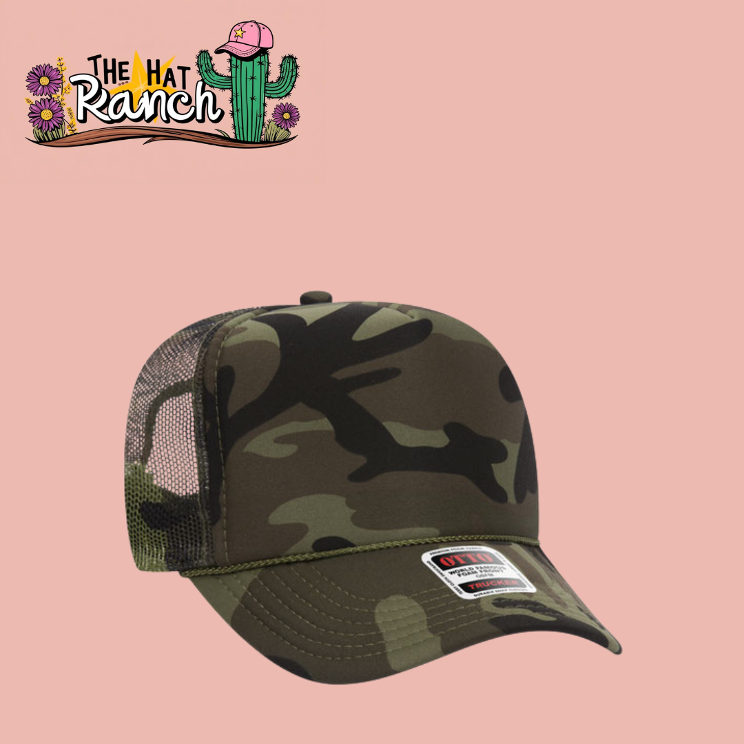 Green Camo Trucker Hat