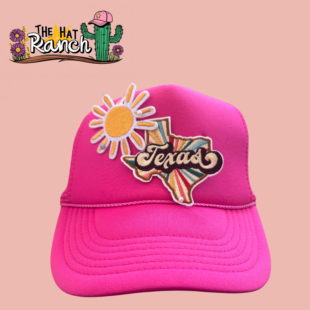 Texas Sun Hot Pink  Trucker Hat