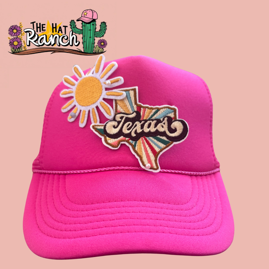 Texas Sun Hot Pink  Trucker Hat
