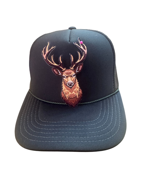 Grab and Go Buck Cotton Navy Trucker Hat