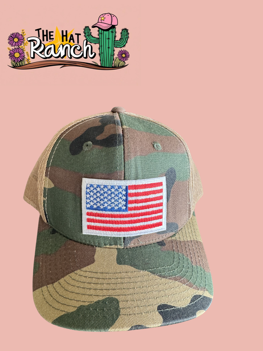 Camo 4th of July hat