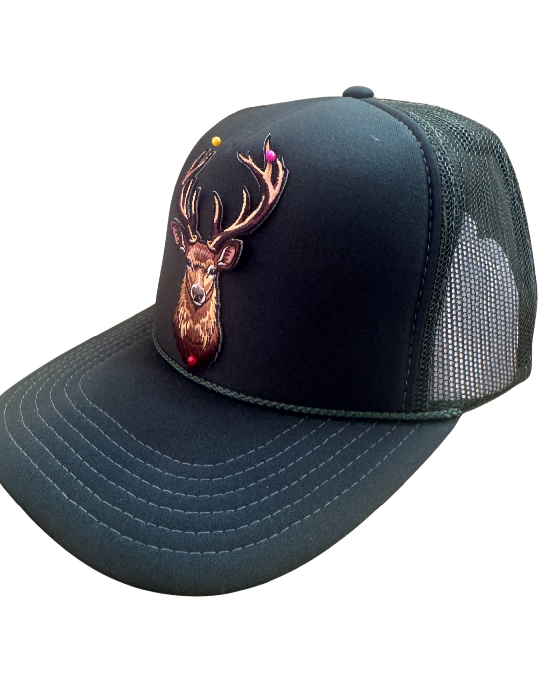 Grab and Go Buck Cotton Navy Trucker Hat