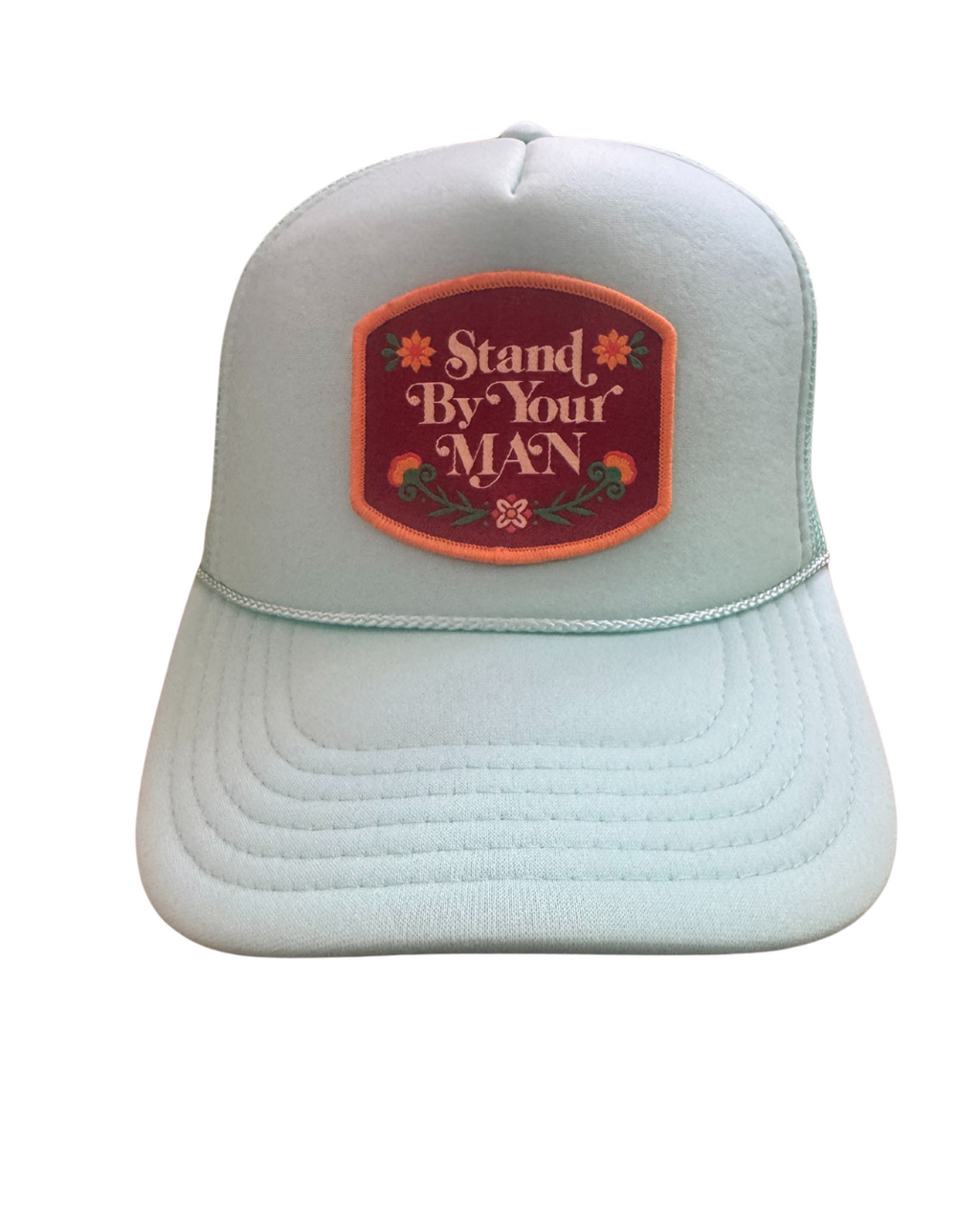 Grab and Go Sea Foam Stand By Your Man Trucker Hat