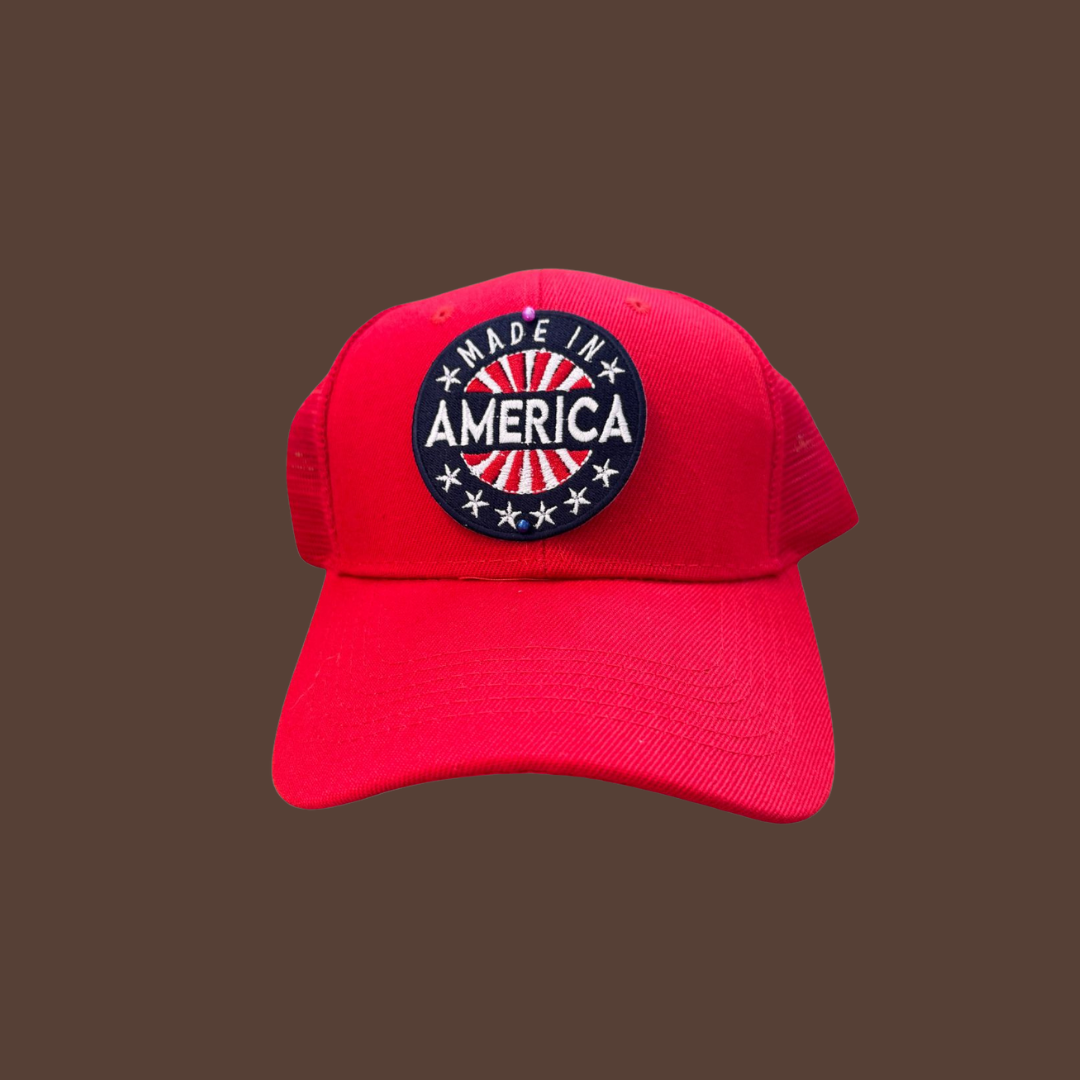 Red Cotton Made in America Hat