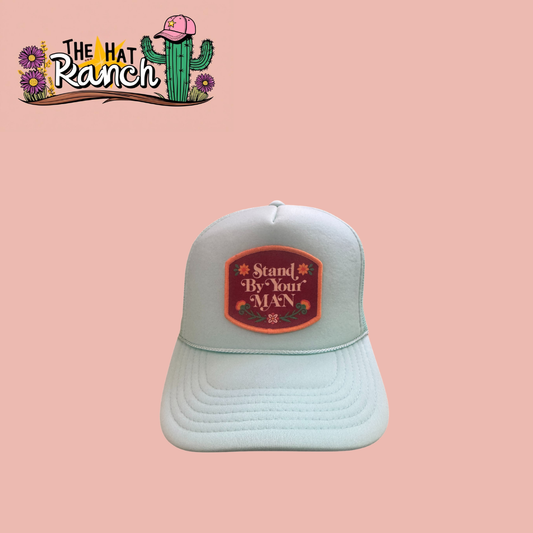 Sea Foam Stand By Your Man Trucker Hat