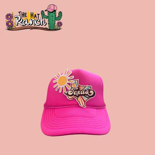 Hot Pink Texas Sun Foam Trucker Hat